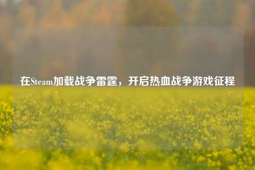 在Steam加载战争雷霆，开启热血战争游戏征程