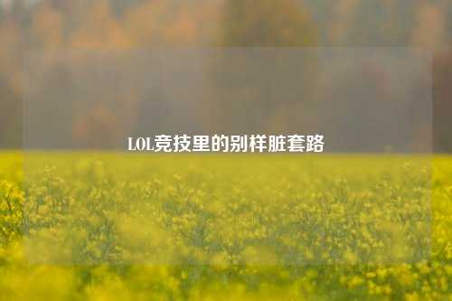 LOL竞技里的别样脏套路