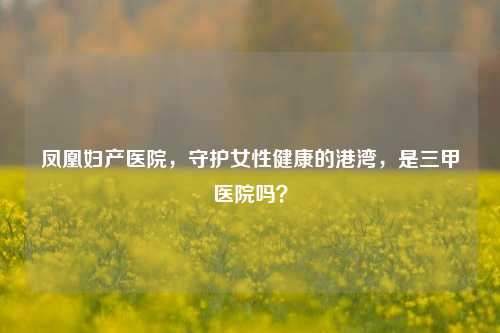 凤凰妇产医院,守护女性健康的港湾,是三甲医院吗?