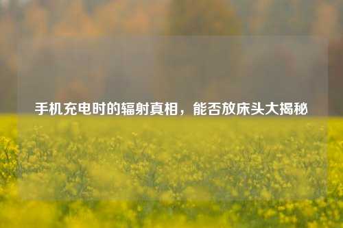 手机充电时的辐射真相,能否放床头大揭秘