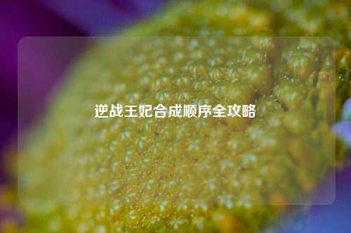 逆战王妃合成顺序全攻略