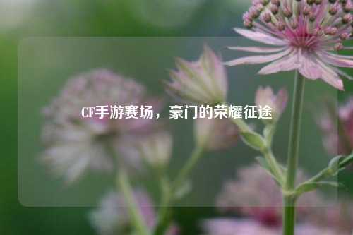 CF手游赛场,豪门的荣耀征途