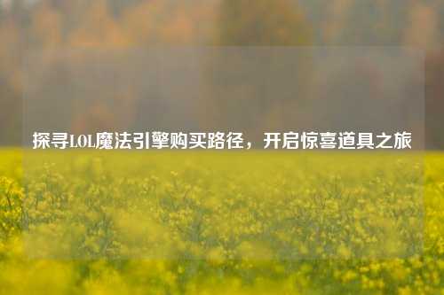 探寻LOL魔法引擎购买路径,开启惊喜道具之旅