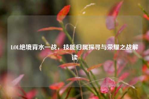 LOL绝境背水一战,技能归属探寻与荣耀之战解读