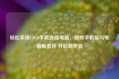 轻松实现CSGO手机连接电脑,探究手机版与电脑版差异 开启新体验