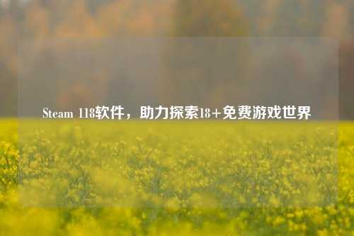 Steam 118软件,助力探索18+免费游戏世界