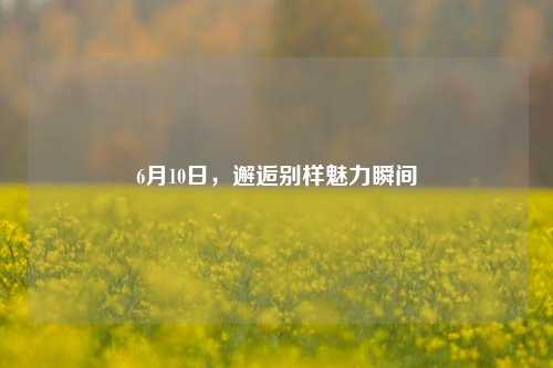 6月10日,邂逅别样魅力瞬间