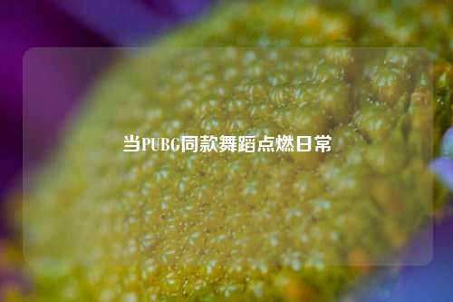 当PUBG同款舞蹈点燃日常