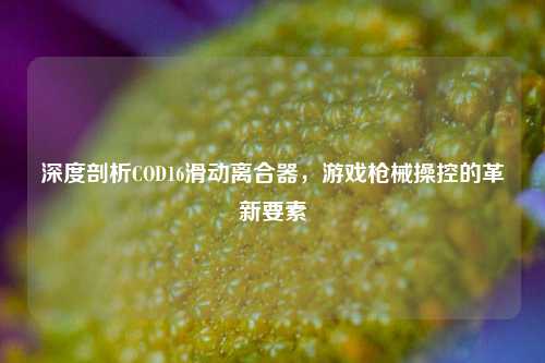 深度剖析COD16滑动离合器,游戏枪械操控的革新要素