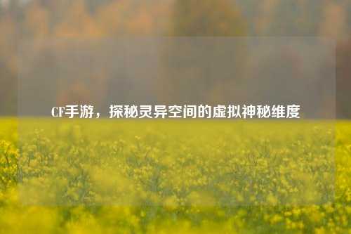 CF手游,探秘灵异空间的虚拟神秘维度