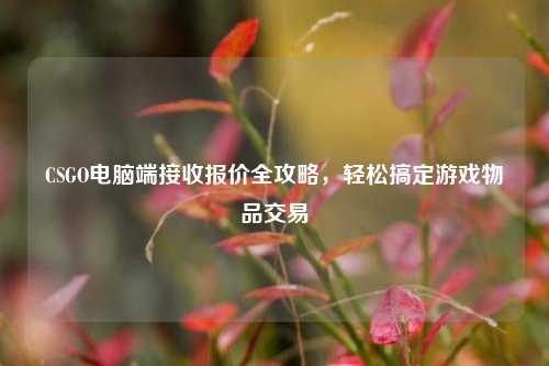 CSGO电脑端接收报价全攻略,轻松搞定游戏物品交易