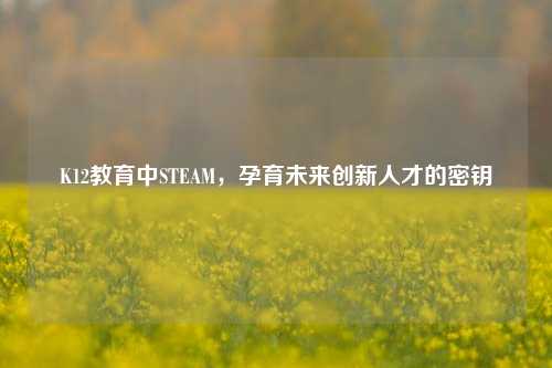 K12教育中STEAM,孕育未来创新人才的密钥