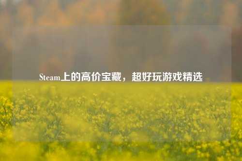 Steam上的高价宝藏,超好玩游戏精选