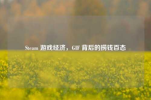 Steam 游戏经济,GIF 背后的捞钱百态