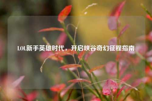 LOL新手英雄时代,开启峡谷奇幻征程指南